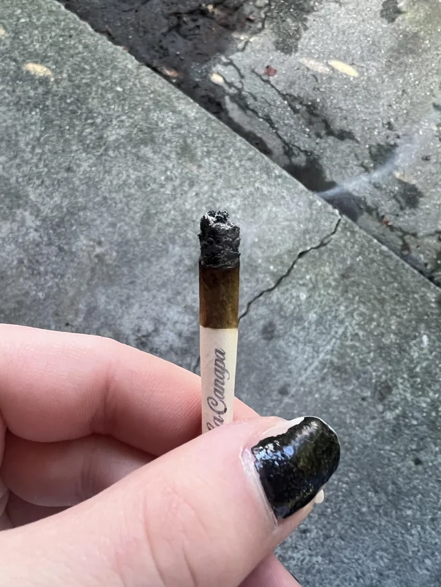 Burn of joint, cannabis