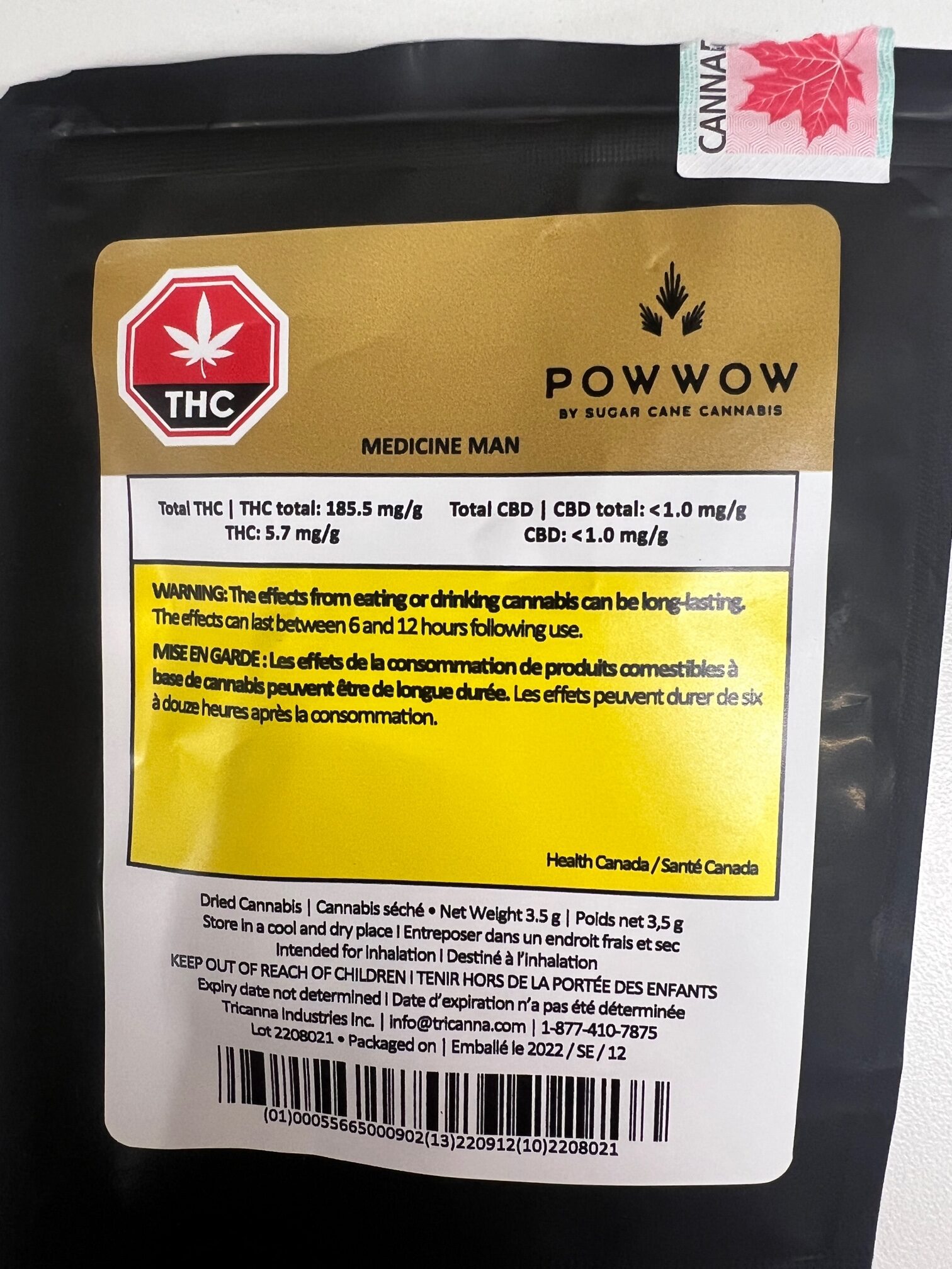 Local BC Craft Cannabis Hybrid Indica Medicine Man Pow Wow BC Indigenous Grown