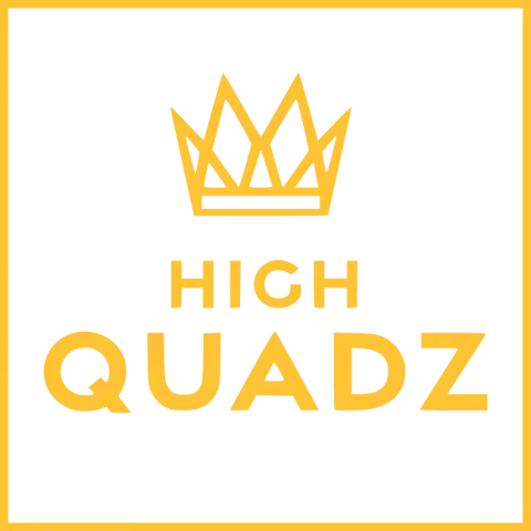 highquadz cannabis logo at LaCanapa weed dispensary in Vancouver with free weed delivery. weed store in vancouver with weed delivery. bc dispensary vancouver.